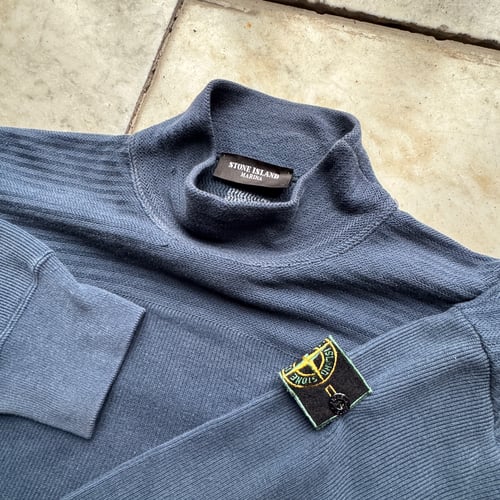 Image of 1988 Stone Island Marina Black Label mock neck sweatshirt, size XL