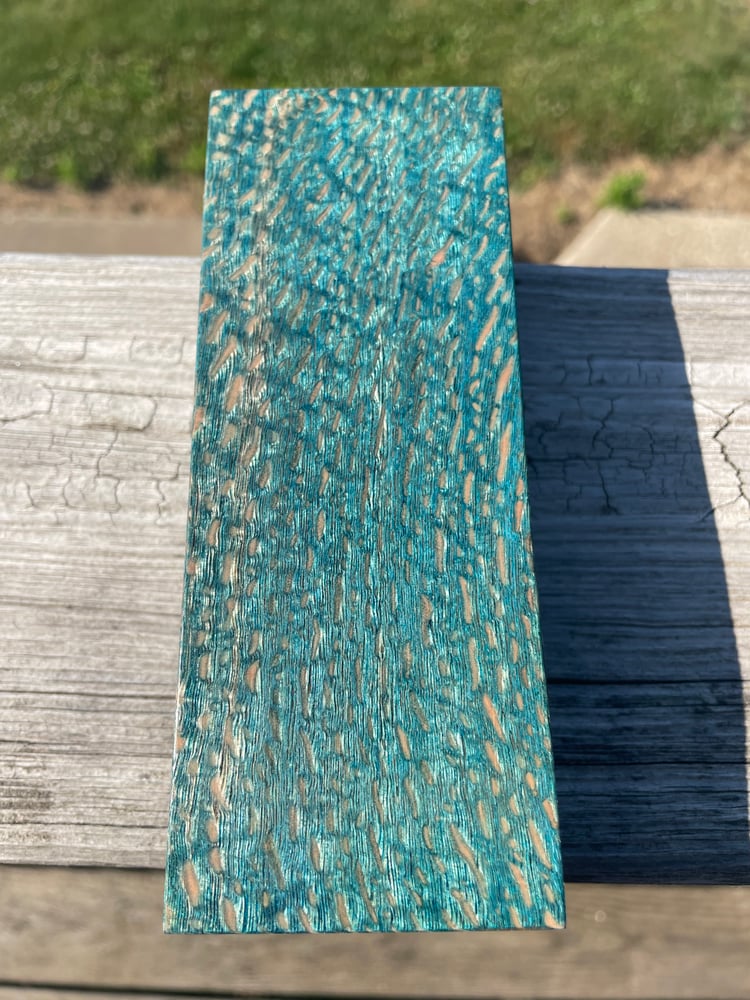 Image of Teal Hawaiian Silk Oak Knife Blocks