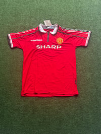 Image 1 of     Manchester United F.C. Classic Umbro Sharp Era Retro Shirt