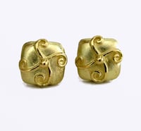 Image 3 of Antique Square 18k Earrings