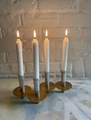 Image of Midcentury vintage Swedish brutalist candlestick