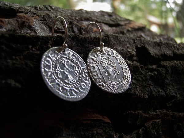 Image of William I The Conqueror 1066 Penny Earrings