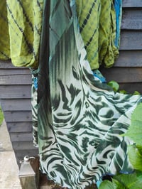 Image 10 of Wanderlust maxi dress Sari tie dye GREEN BLUE upto 18 uk