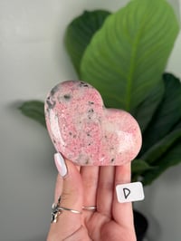 Image 4 of SELF STANDING BUBBLE GUM PINK RHODONITE HEARTS