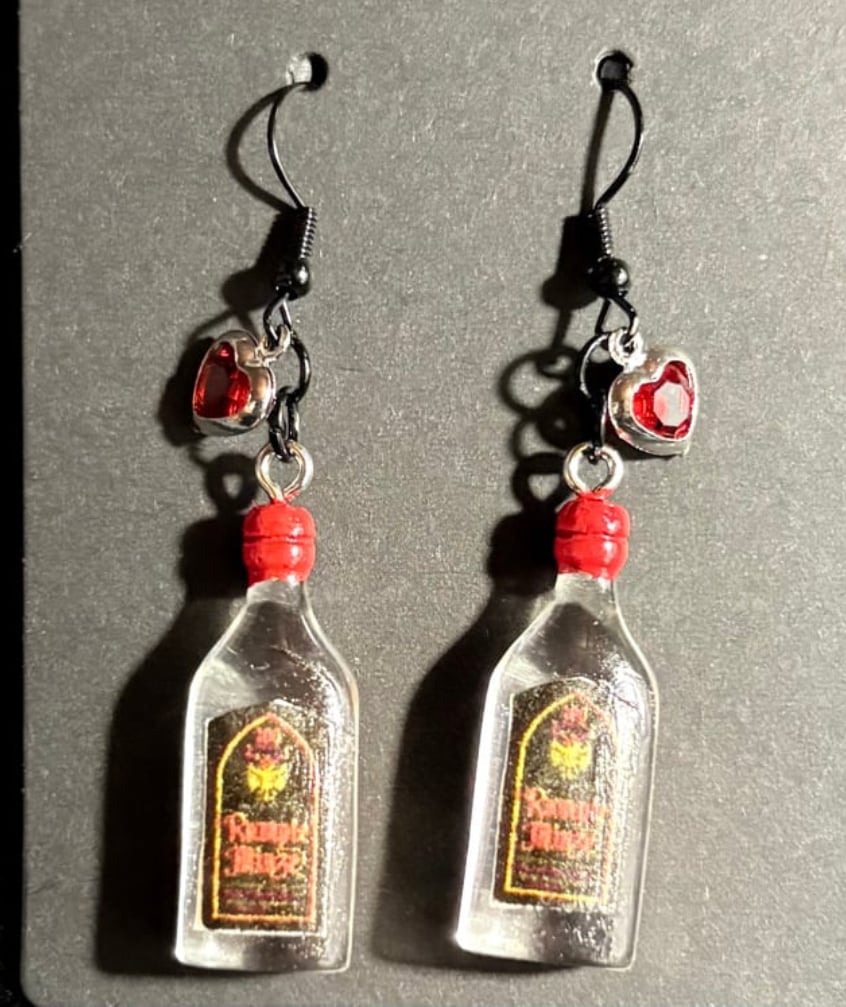 Image of Rumple minze mini bottle earrings 
