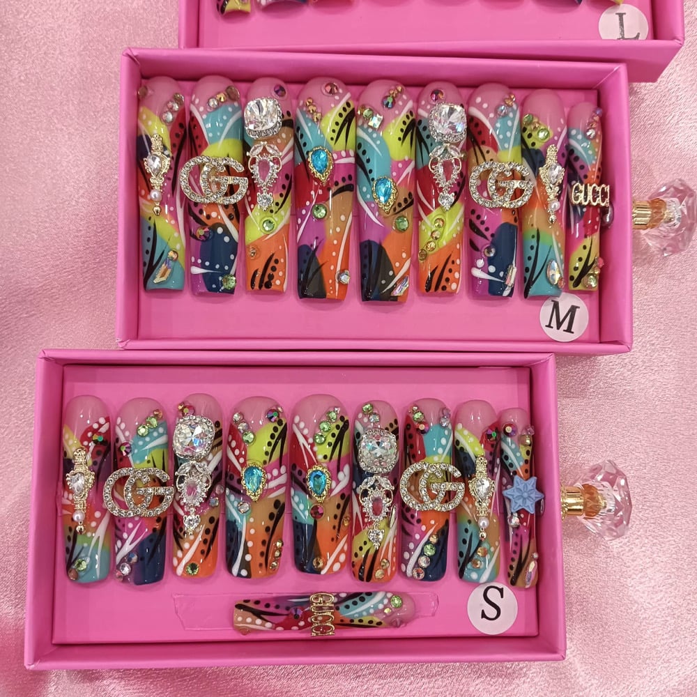 Image of pick from option 1-25 acrylic press on nail set