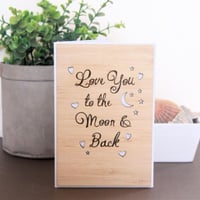 Image 9 of Mother's Day Card. Love You To The Moon and Back. Mum Card