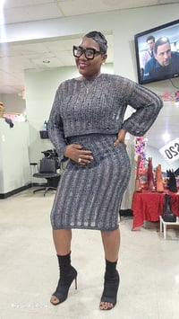 Image 2 of Black/Grey 2pc Skirt 