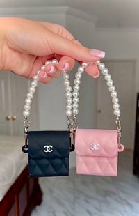 Black X Pink Chanel Purse AirPod Duo