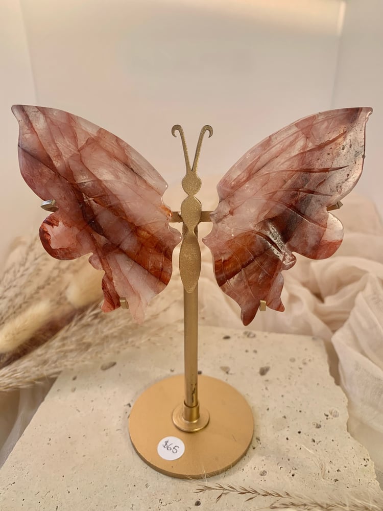 Image of Hematoid Fire Quartz Butterfly Wings sml 