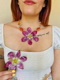 Image 5 of 💜🌼Golden Hour Tulip🌼💜  Necklace 