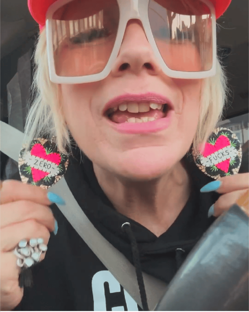 Image of Zero Fucks Mexican Heart Earrings