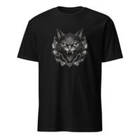 Image 1 of Snarling Black Vampire Cat 2 Unisex T-Shirt