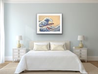 Image 4 of Sardines Surfing Hokusai’s “Hollow of a Wave” Print