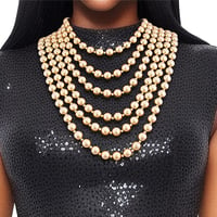 Image 2 of GOLD PEARL NECKLACE SET