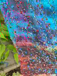 Image 7 of Mykonos sari jewel oversized waistcoat / top 10-18 red turquoise