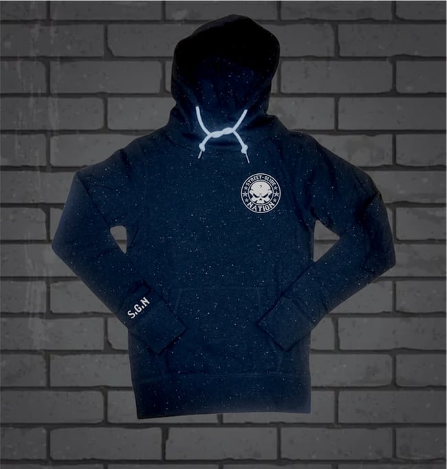 Street Glide Nation Ladies Long Sleeve Funnel Neck Hooded Tee