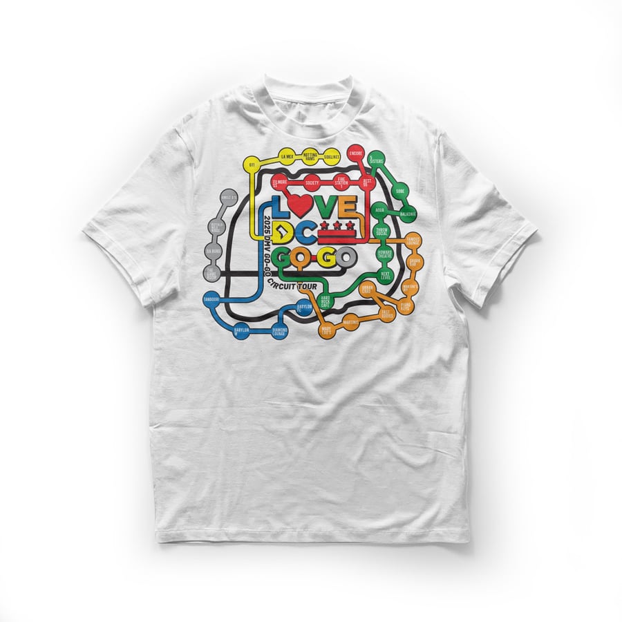 Image of 2025 DMV GOGO CIRCUIT TOUR White Tee