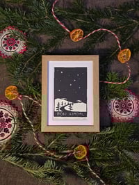 Image 1 of Bon Nadal • Linocut framed print