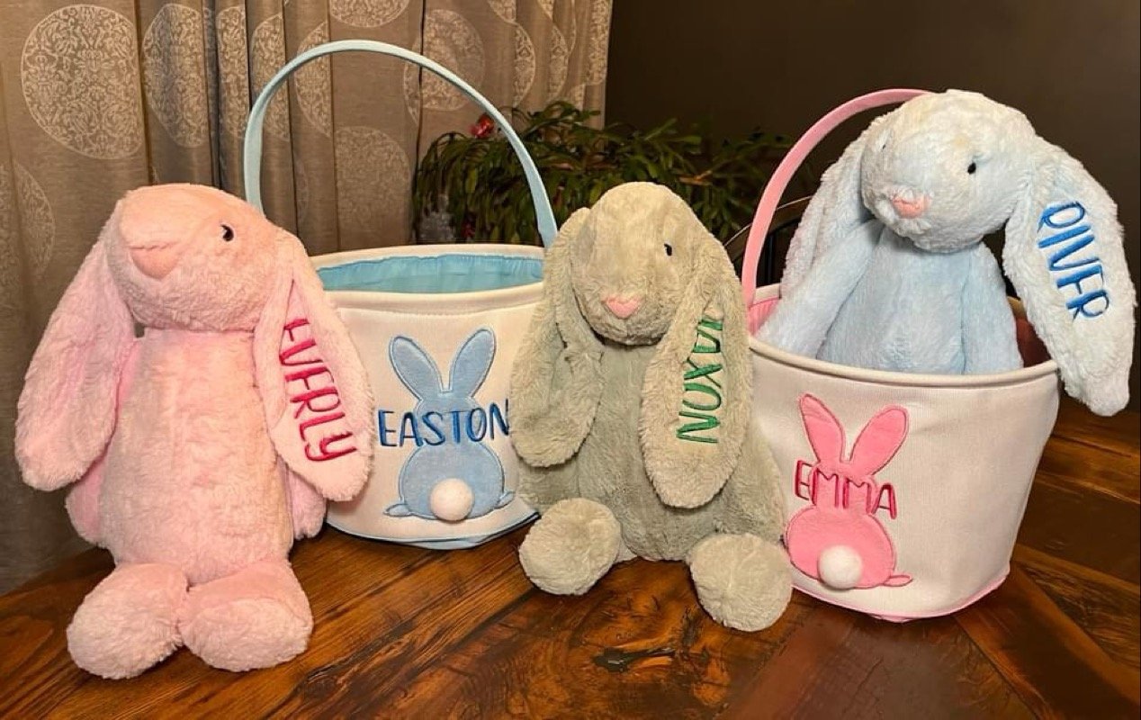 Image of Embroidered Personalized Bunny