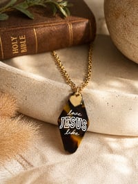 Image 2 of Mini Motel Keychain Necklace. “Love Like Jesus” 