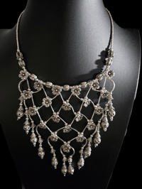 Image 4 of PH114 Karen Netted Flower Necklace 