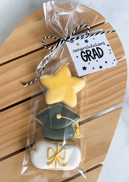 Image of Graduation - Small Cookie 3 Pack