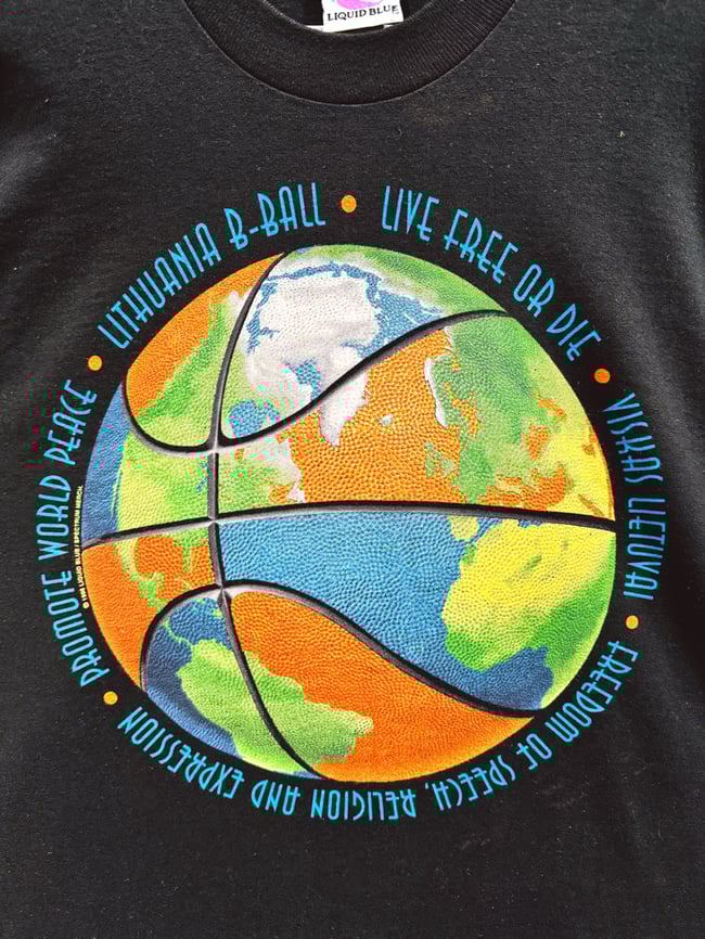 Grateful Dead 1996 Lithuania Basketball T-Shirt - Size XL+