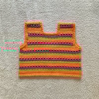 Image 3 of Crochet Floral Striped Vests