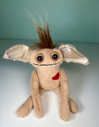 Image 1 of Happy Weighted Toothy Monster w/ Tail - Tan