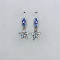 Image 2 of Pastel Rhinestone Sea Creatures Earrings