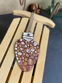 Image 3 of Rustic Enameled Oranamet Pendant 