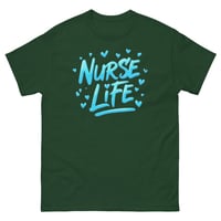 Image 7 of Nurse Life Shirt – Blue Graphic Nurse T-Shirt Bold Script Unisex Tee