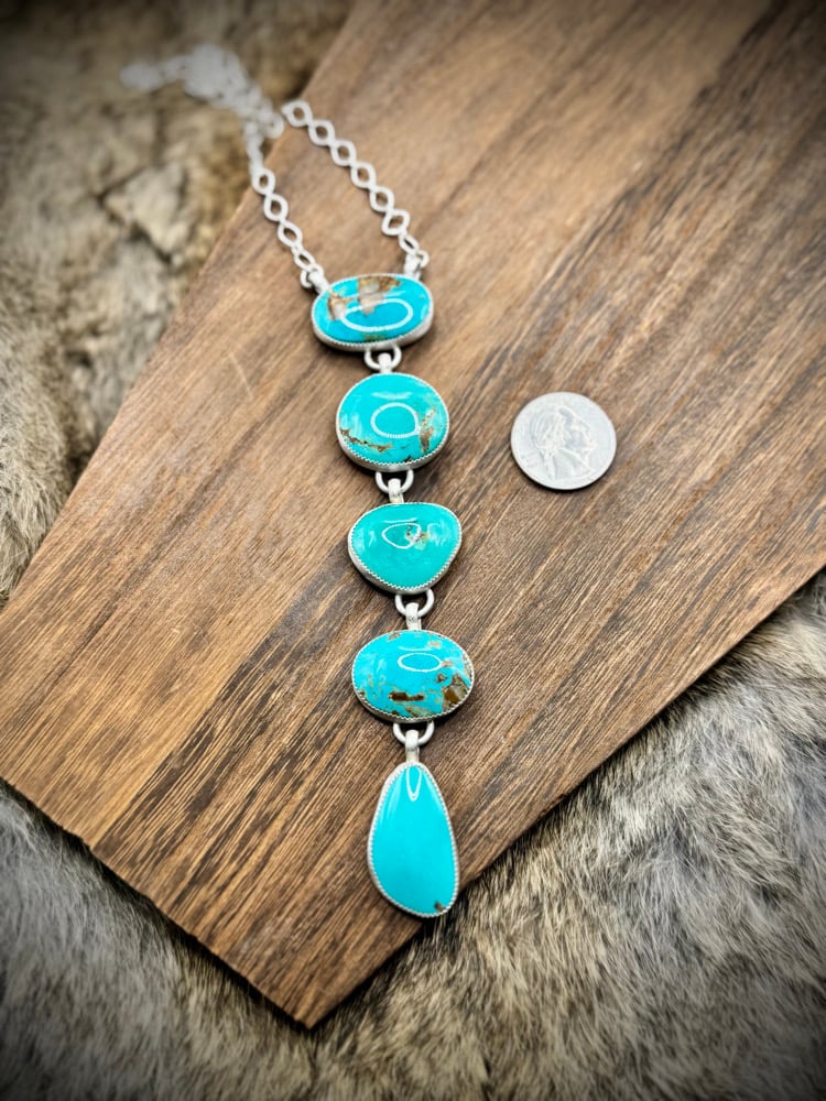 Image of Nila Turquoise Lariat Necklace