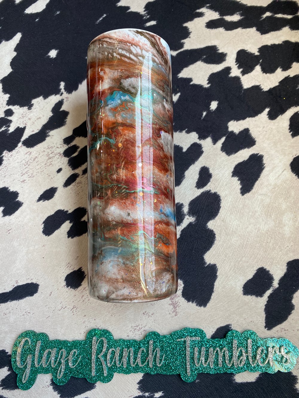 20 oz. Western skies alcohol ink 