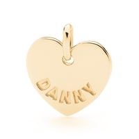 Image 1 of Love Heart - Gold Name & Date Pendant
