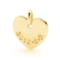Image 2 of Love Heart - Gold Name & Date Pendant