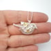 Image of Silver and Gold Flower Bird Pendant