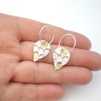 Image 4 of Silver and Gold Teardrop Earrings