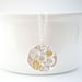 Image of Silver and Gold Flower Round Pendant