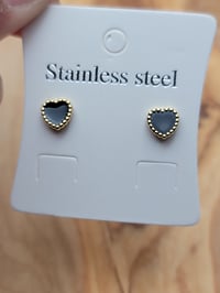 Image 3 of heart shaped stud earrings