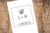 Image of  DIY Printable Fingerprint Wedding Invitation Suite -Invitation Favor Tag RSVP Thank you card