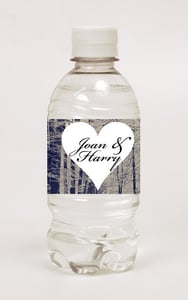 Image of DIY Printable Winter Wedding Custom Personalized Water bottle/mason jar label 8.5"x2"