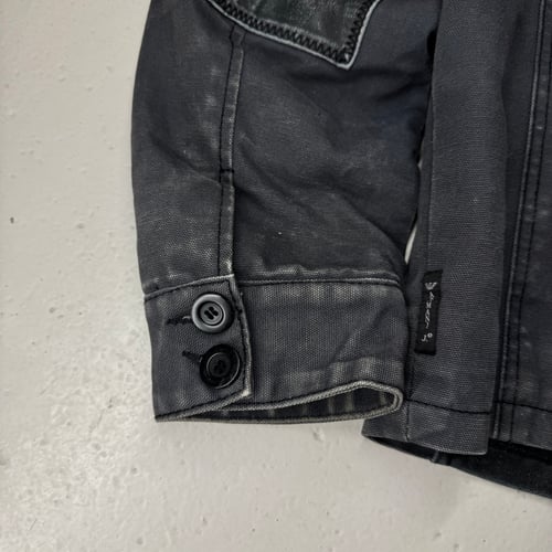 Image of 2000s Armani Jeans Leather Biker Jacket, Size large