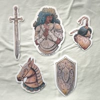 Image 2 of Lady Knight Sticker Set