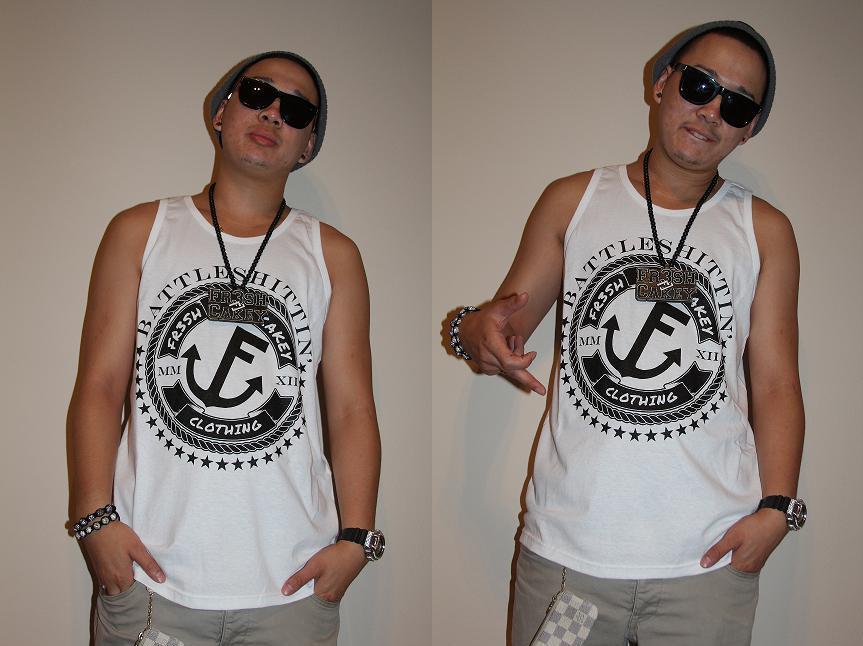 Image of Fr3sh & Cakey "BattleShittin'" Men's Tank Top in White