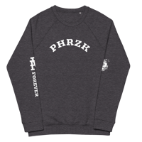 Image 3 of PHRZK Unisex Organic Raglan Sweatshirt "White Label"