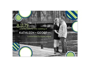 Image of Modern Dots and Stripes Photo Save the Date - Set of 25