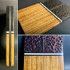 @Kaoticartworks 3-D Resin & Kiaat Wood Segmented Knife Scales Purple