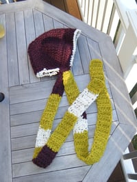 Image 2 of joan of arc bonnet scarf